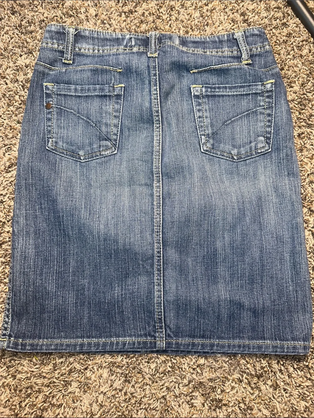 Express Blue Denim Pencil Skirt